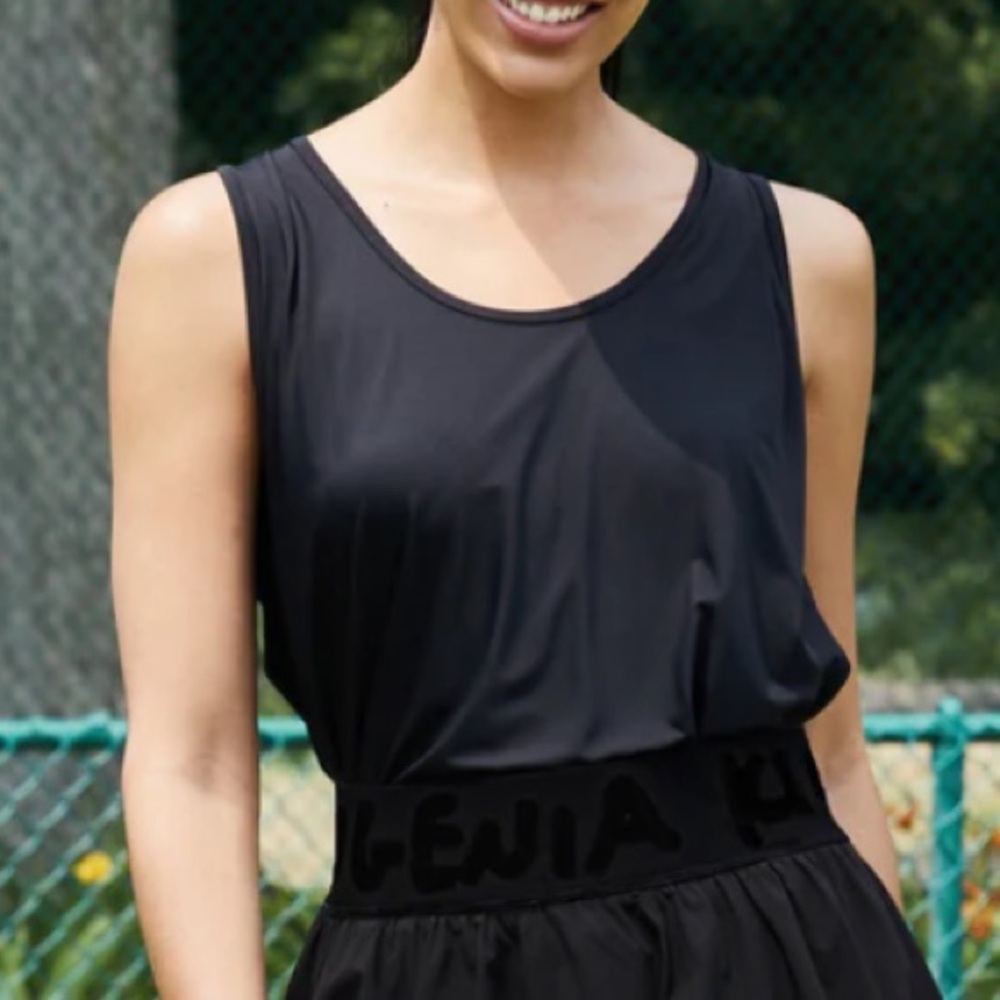 Black ruched back tank top - tickets attached